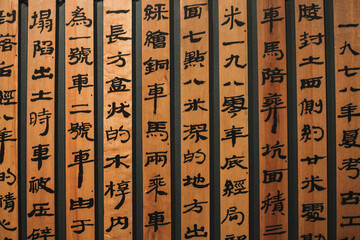 Photograph of a group of Chinese characters written on a white wall
