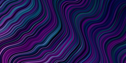 Light Blue, Red vector pattern with curves.