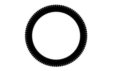 Vector black circle frame cog space abstract bumpy 