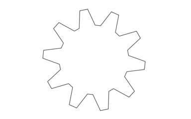 Vector black circle frame cog space abstract bumpy 