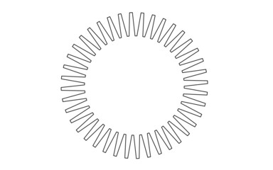 Vector black circle frame cog space abstract bumpy 