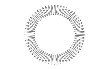 Vector black circle frame cog space abstract bumpy 