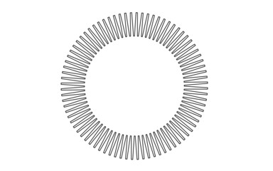 Vector black circle frame cog space abstract bumpy 