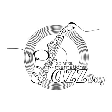 Vector illustration. International Jazz Day. Illustration for the banner. Logo
