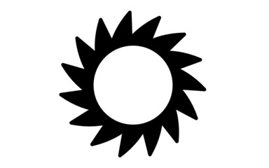 isolated on white background isolated on black frame circle vector flower star burst