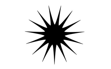 isolated on white background isolated on black frame circle vector flower star burst