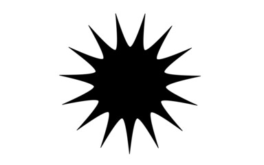 isolated on white background isolated on black frame circle vector flower star burst