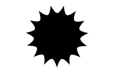 isolated on white background isolated on black frame circle vector flower star burst