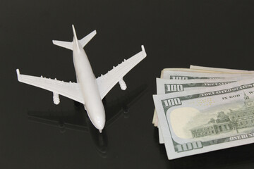 air tourism and finance with american dollar money