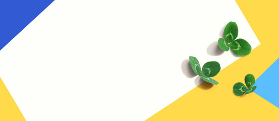 Clover leaves - St. Patricks Day - Flat lay