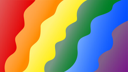 Colorful Rainbow wave vector background,copy space,banner and wallpaper,LGBT flag Pride Month symbol of gay Pride month June. Vector illustration