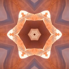 brown mandala background with geometric pattern