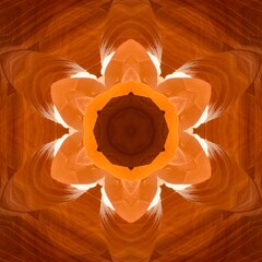 brown mandala background with geometric pattern