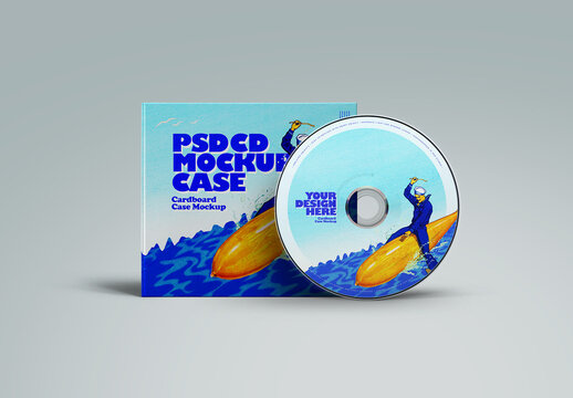 CD Mockup Cardboard Jewel Case