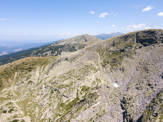 Fototapeta na wymiar Aerial view of Rila Mountain near The Scary Lake, Bulgaria
