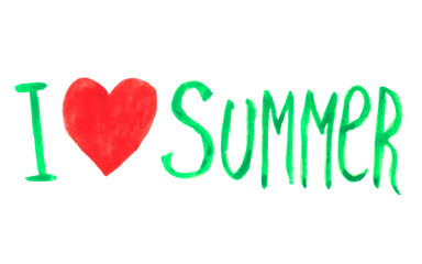 I love summer with a heart