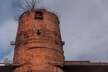 Old abandoned pottery and brick factory in Kladno, Czech Republic