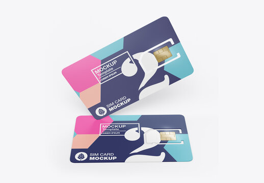 Plastic Sim Card Mockup