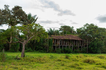 Fototapeta na wymiar Ruínas de antiga fazenda em Guimarães, Maranhão - Brasil