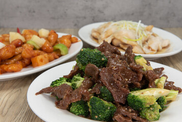 Temping choices of meals with the beef and broccoli featured, for a great Chinese food meal