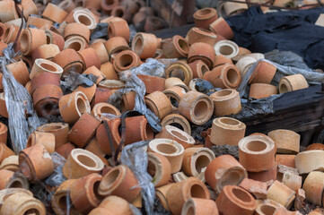 Old abandoned pottery and brick factory in Kladno, Czech Republic