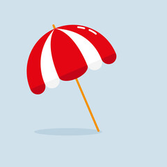 Vector illustration of summer umbrella in flat style