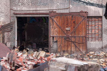 Old abandoned pottery and brick factory in Kladno, Czech Republic