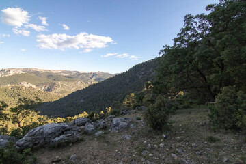 Fototapeta na wymiar Trails with wonderful views of the Sierra De Cazorla, Spain. Nature tourism concept.
