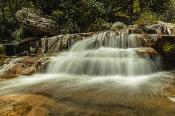 Fototapeta na wymiar waterfall in the city of Ituaçu, State of Bahia, Brazil