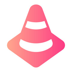traffic cone gradient icon