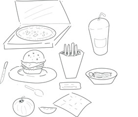 food black and white