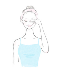 メイク落としのイラスト