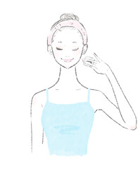 メイク落としのイラスト