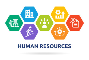 Human resources icon vector set. Recruitment and employment business symbol illustration.