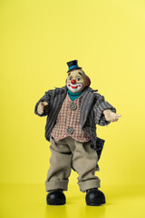 Portrait of a clown with a smile, Figure, Background