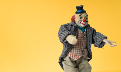 Portrait of a clown with a smile, Figure, Background