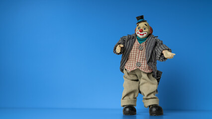 Portrait of a clown with a smile, Figure, Background