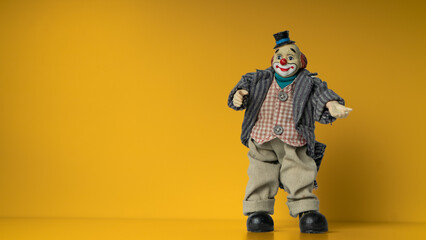 Portrait of a clown with a smile, Figure, Background