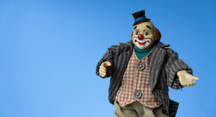Portrait of a clown with a smile, Figure, Background
