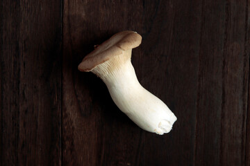 Mushroom king trumpet on the table