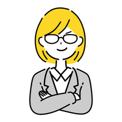 ドヤる　ドヤ顔　ビジネスウーマン