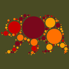 bear color dot vector texture
