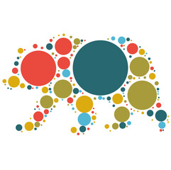 bear color dot vector texture