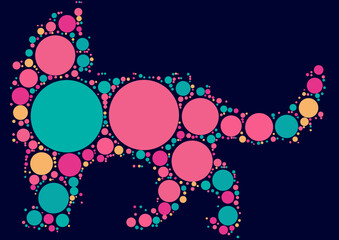 cat color dot vector texture