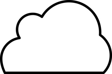 Cloud icon Flat illustration line art on white background..eps