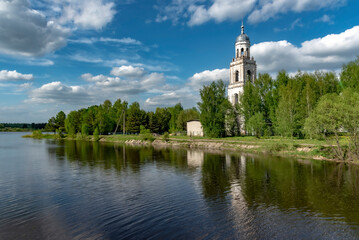 Bell tower of the Trinity church in Poshekhonie village