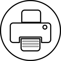 Fax icon illustration line art on white background..eps