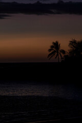 Sunset on the island of Oahu