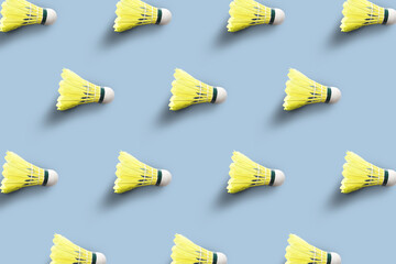 Badminton shuttlecock on white background