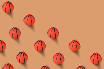 Ball for playing basketball game on white background